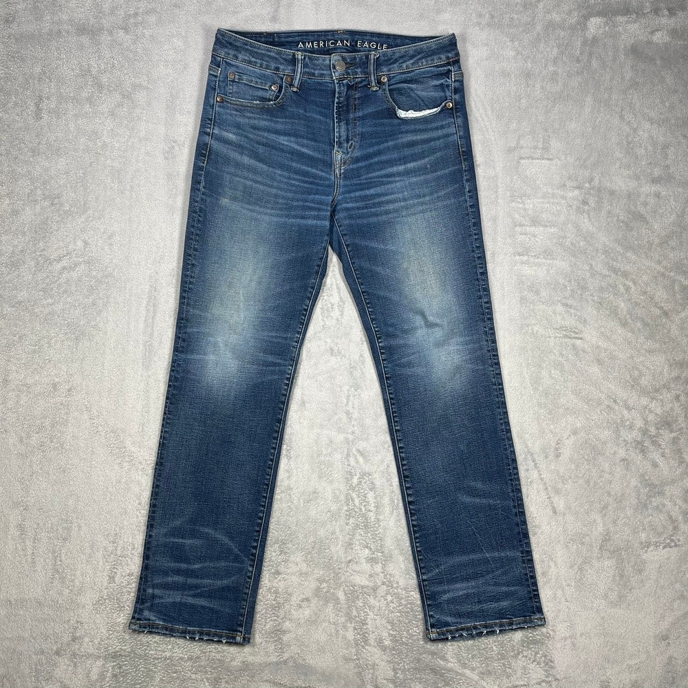American Eagle Original Bootcut Jeans Mens 32x32(30) Blue Airflex+ Stretch Denim